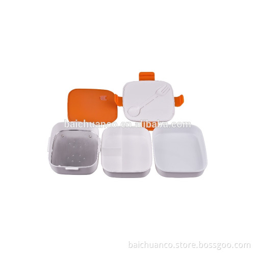 2016 As Seen On TV Water-tight 3 Compartment Electric Heated Lunch Box